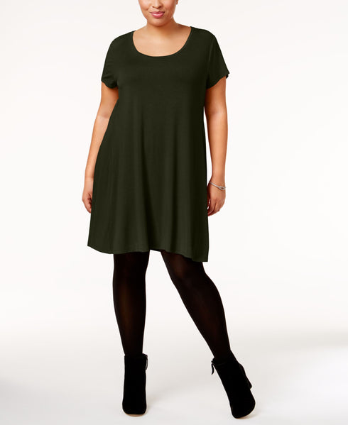 Style & Co Plus Size Short Sleeve Swing Dress